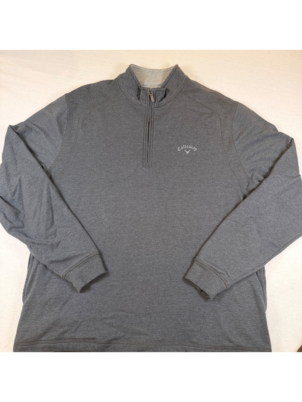 Callaway Golf Heather Gray 1/4 Zip Pullover Flawed Men M